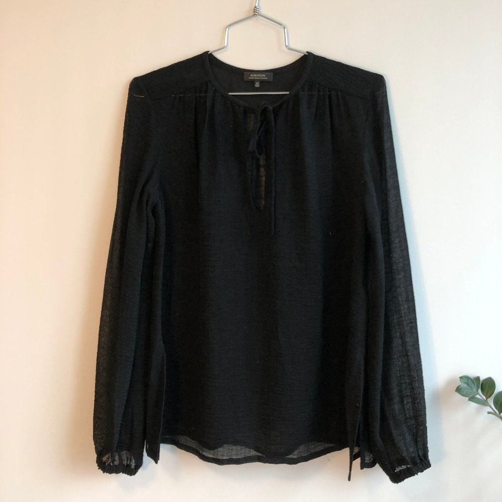 Aritzia Babaton Crepe Blouse with Princess Sleeves